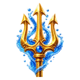 Poseidon's Trident symbol art